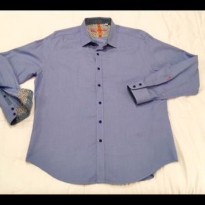 Robert Graham Embroidered Accents Shirt SHARP!
